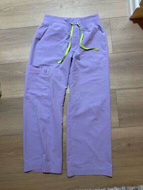 Figs Women’s Lavender Dew High Waisted Isabel Wide Leg - Scrub Pant